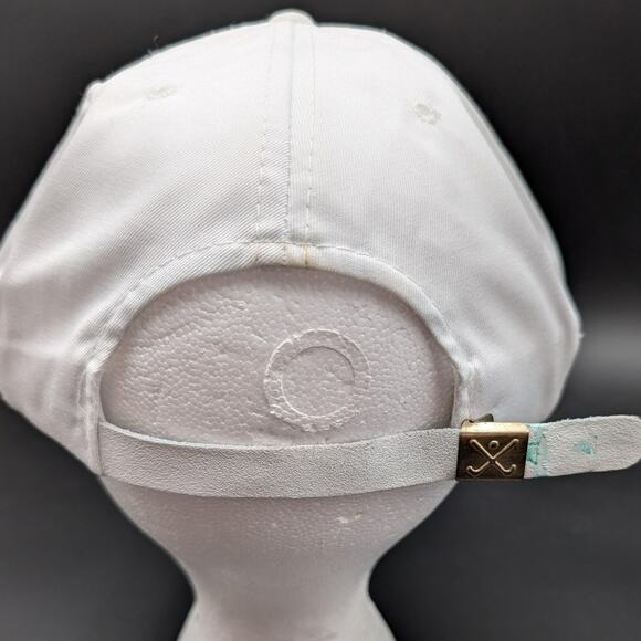 Vintage Oldsmobile Hat Cap Strap Back White Made USA Rope Advertising Mens 80s - Picture 4 of 10